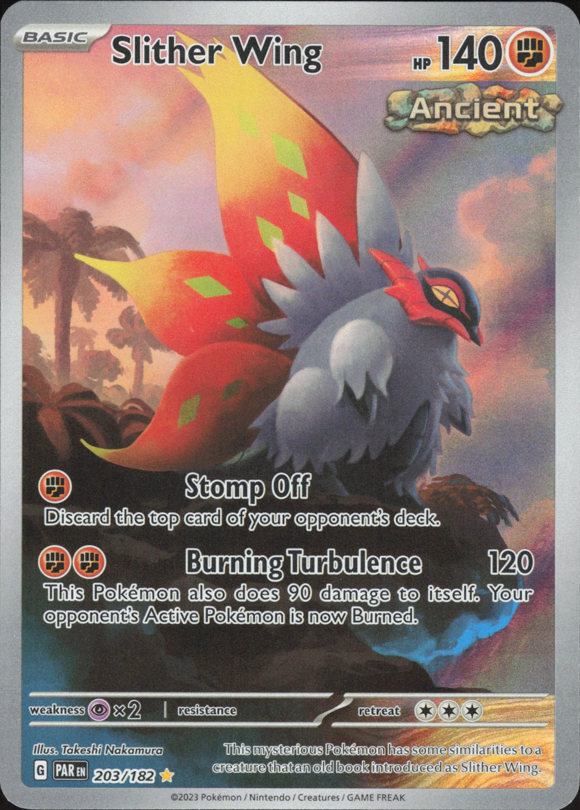 Slither Wing Holo Illustration Rare SV04: Paradox Rift 203/182 NM