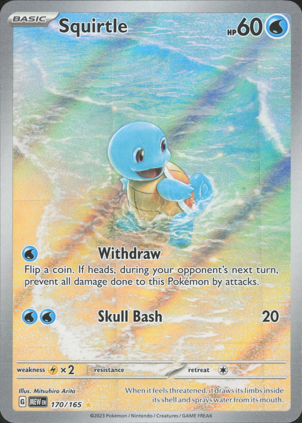 Squirtle Holo Illustration Rare SV: Scarlet & Violet 151 170/165 NM