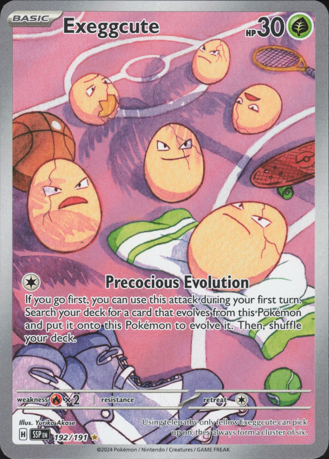 Exeggcute Holo Illustration Rare SV08: Surging Sparks 192/191 NM