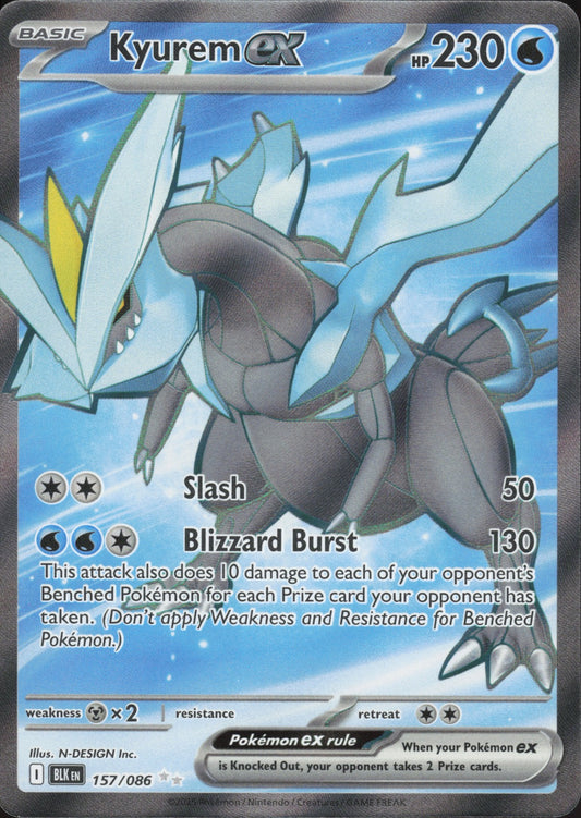Kyurem ex Holo Ultra Rare SV: Black Bolt 157/086 NM