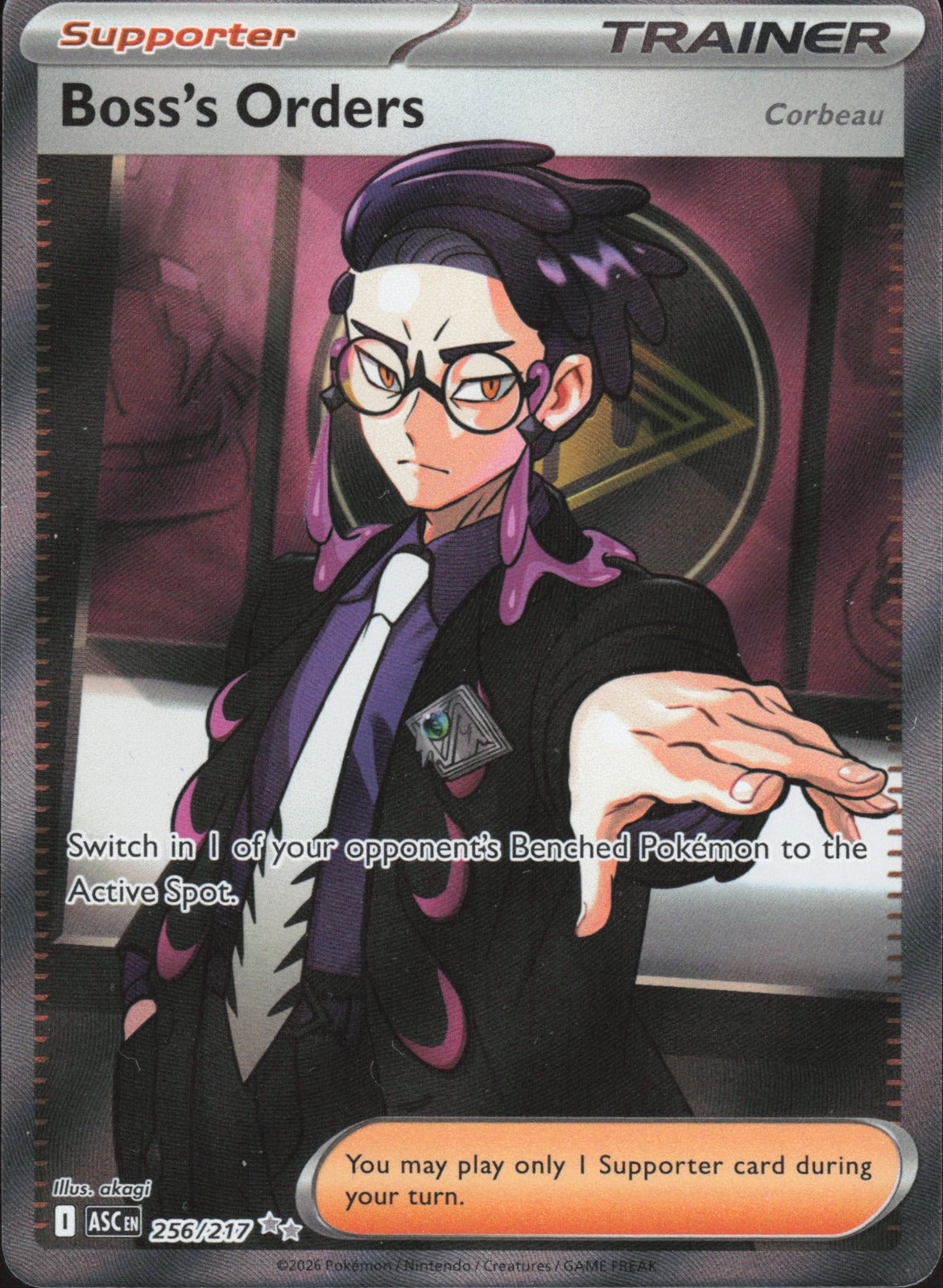 Boss's Orders [Corbeau] Holo Ultra Rare ME: Ascended Heroes 256/217 NM