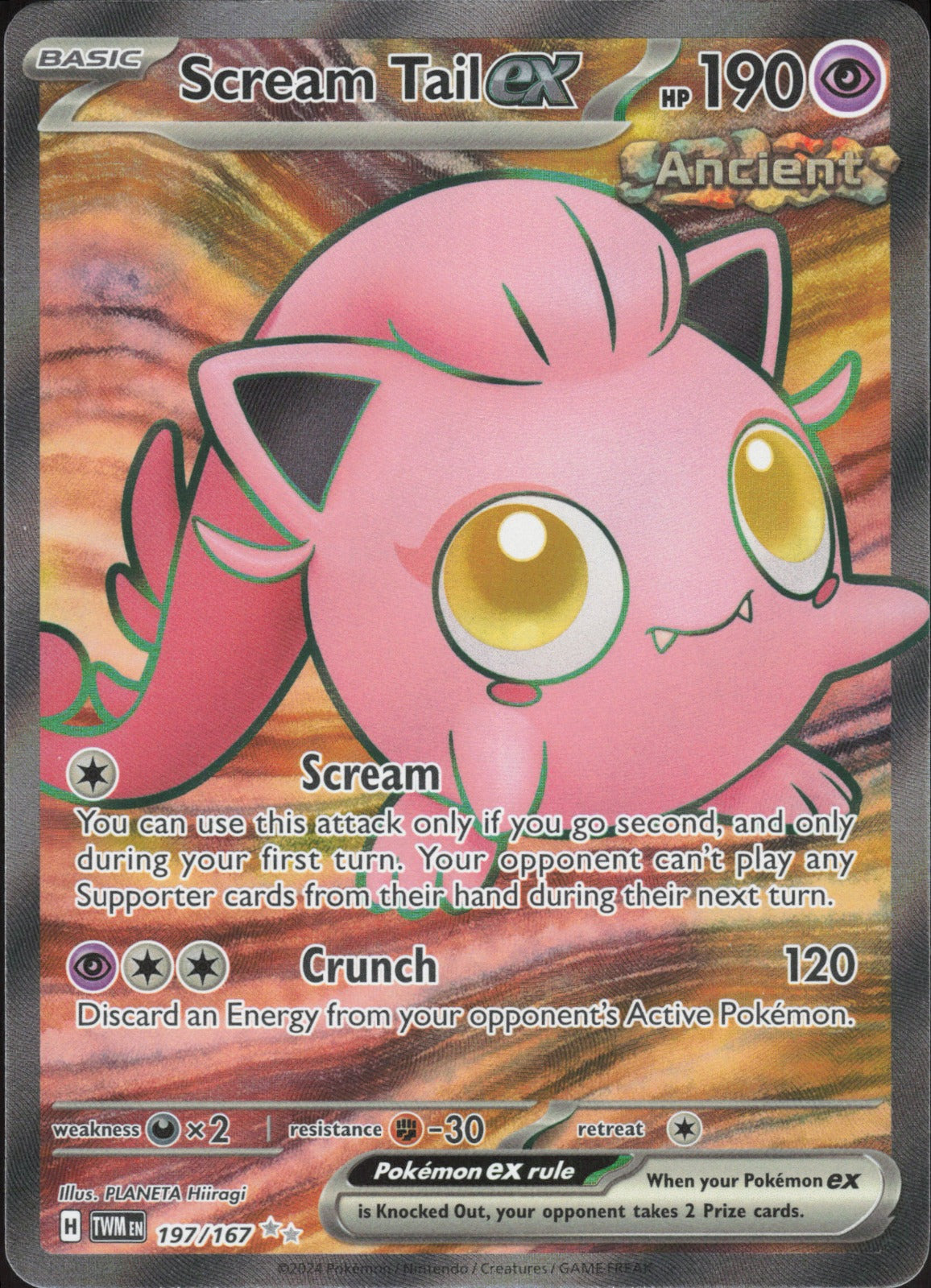 Scream Tail ex - Holo Ultra Rare SV06: Twilight Masquerade 197/167 NM