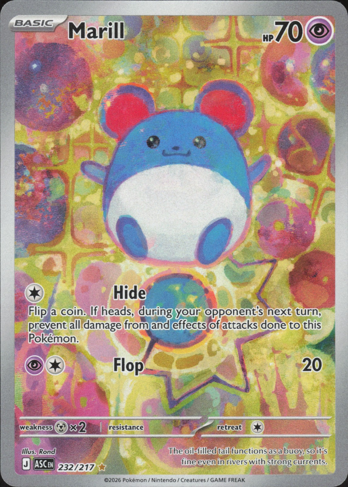 Marill Holo Illustration Rare ME: Ascended Heroes 232/217 NM