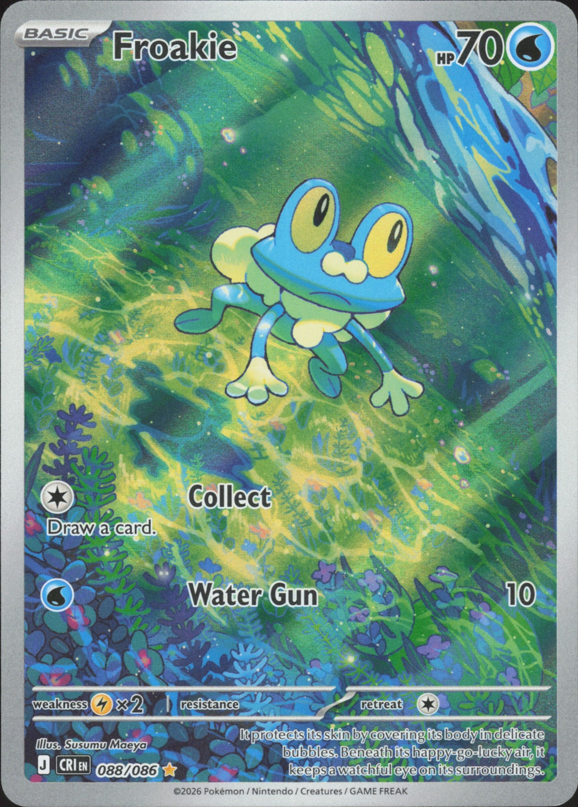Froakie Holo Illustration Rare ME04: Chaos Rising 088/086 NM