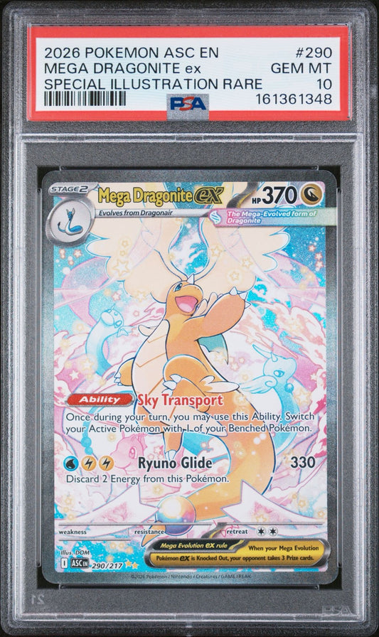 PSA 10 MEGA DRAGONITE EX 290