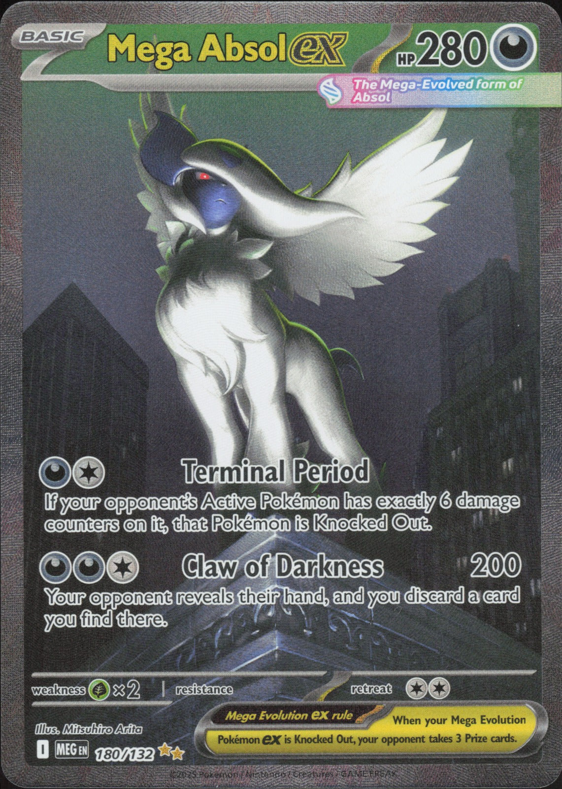 Mega Absol ex Holo Special Illustration Rare ME01: Mega Evolution 180/132 NM