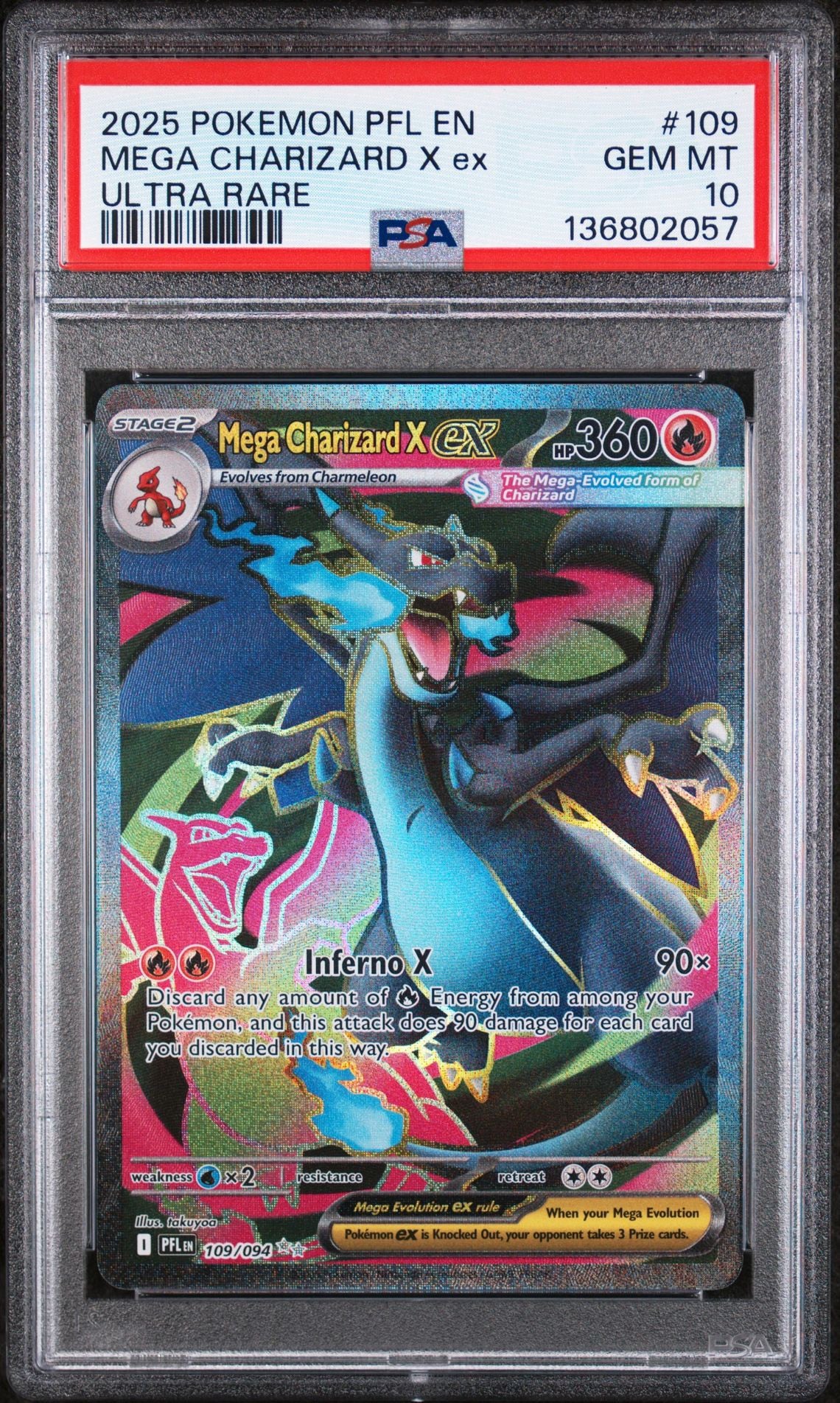 PSA 10 #109 MEGA CHARIZARD X EX