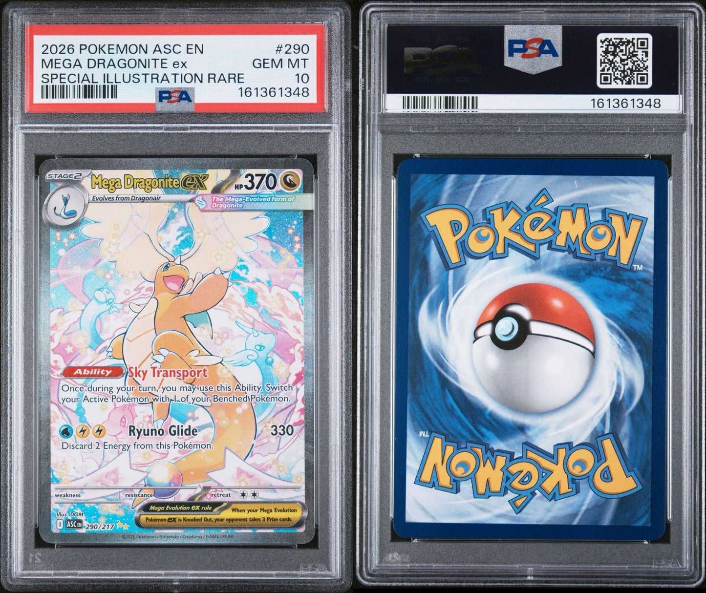 PSA 10 MEGA DRAGONITE EX 290