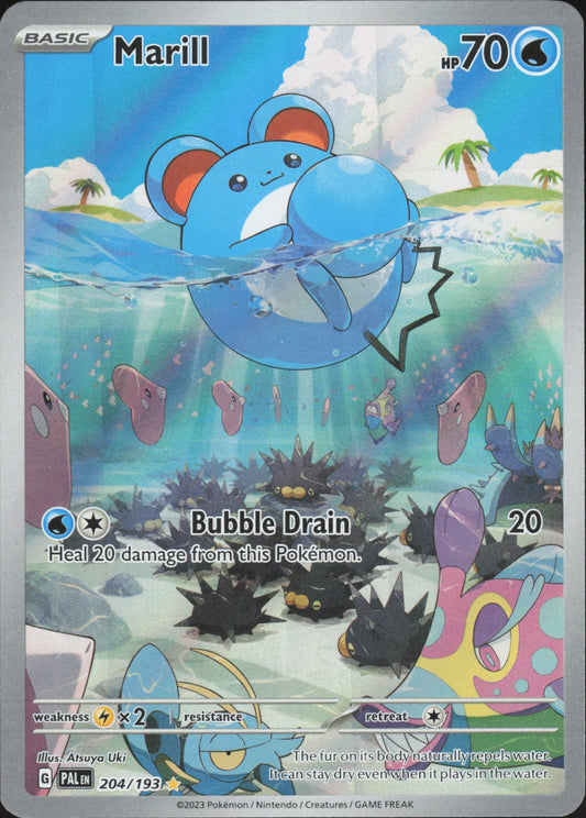 Marill Holo Illustration Rare SV02: Paldea Evolved 204/193 NM