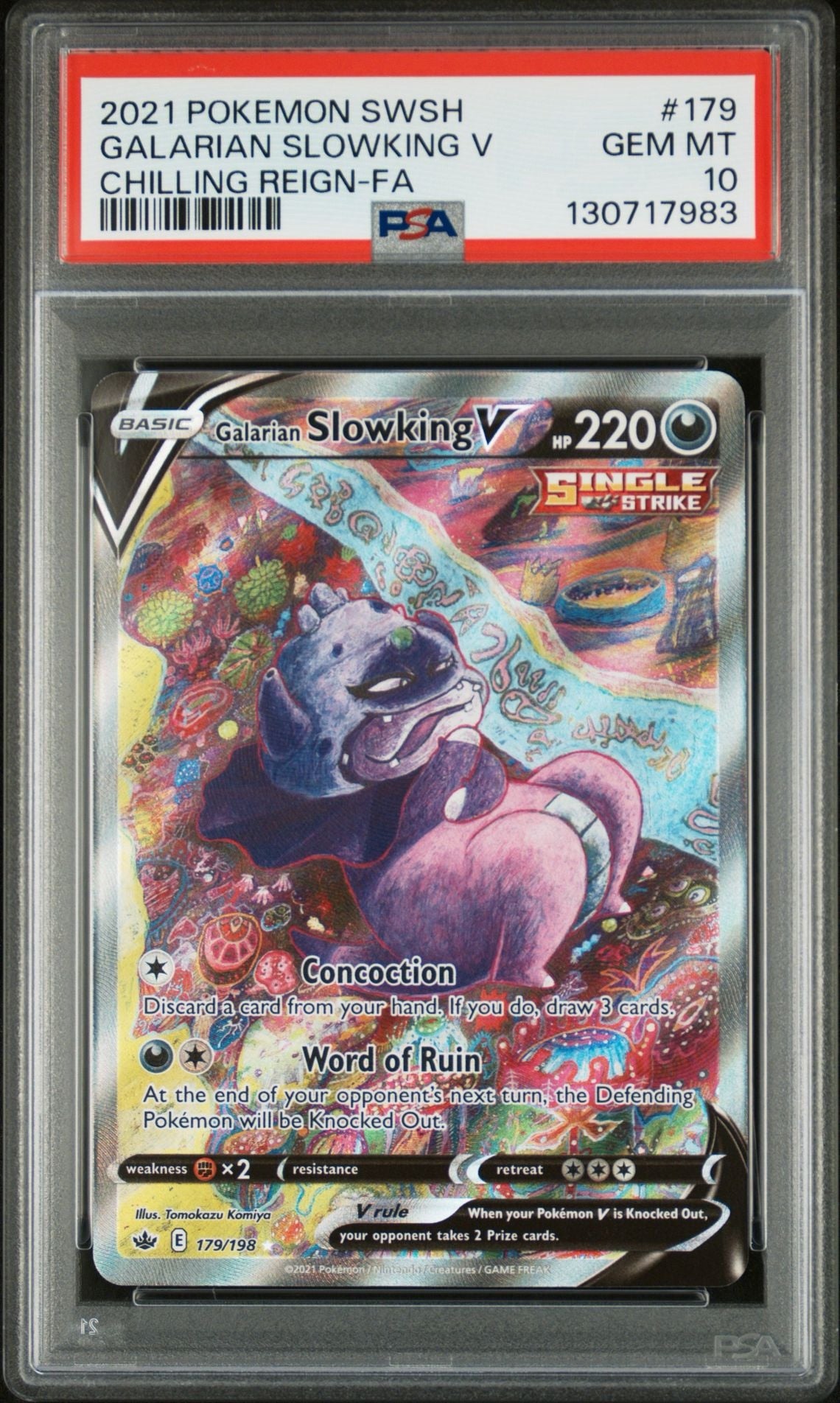 PSA 10 #179 FULL ART/GALARIAN SLOWKING V