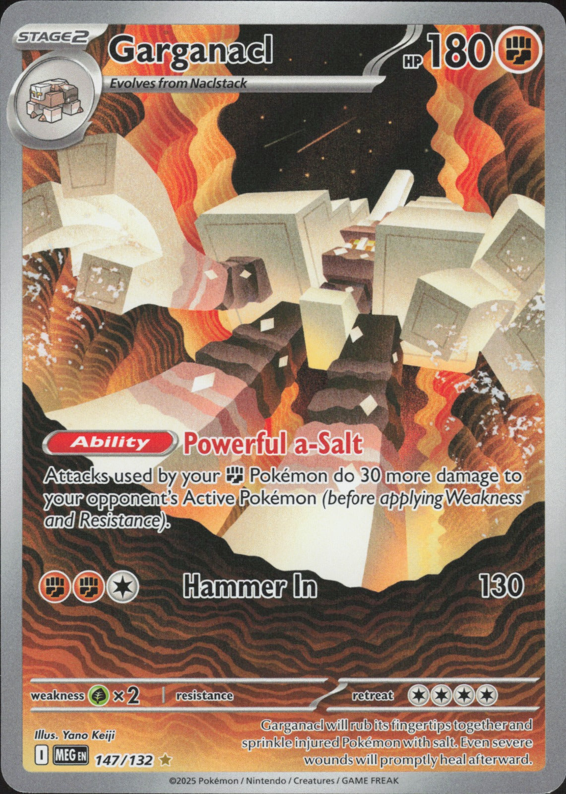 Garganacl Holo Illustration Rare ME01: Mega Evolution 147/132 NM