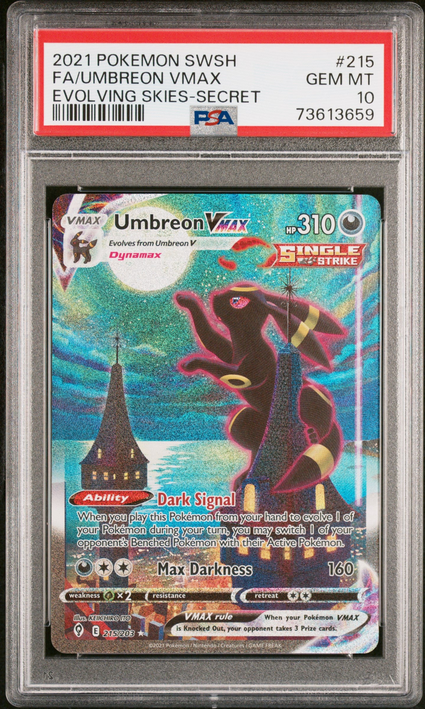 PSA 10 Umbreon VMAX #215
