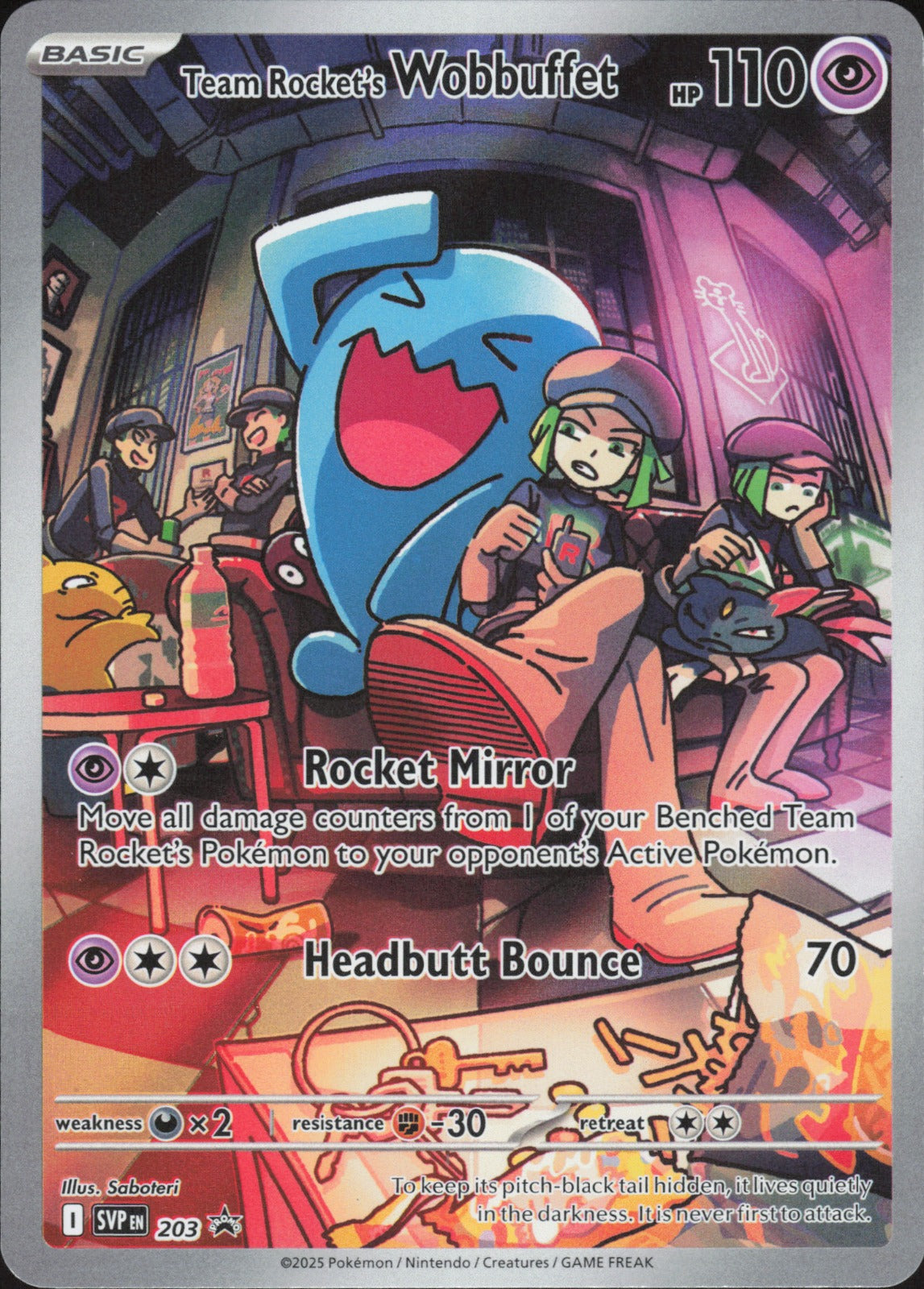Team Rocket's Wobbuffet Holo Promo SV: Scarlet & Violet Promo Cards 203 NM