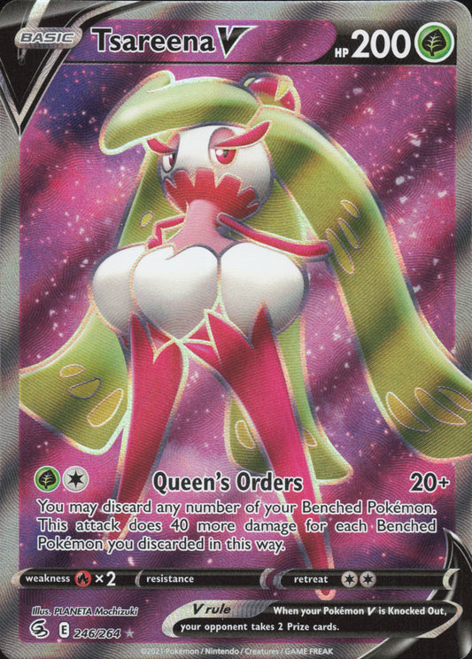 Tsareena V (Full Art) Holo Ultra Rare SWSH08: Fusion Strike 246/264 NM