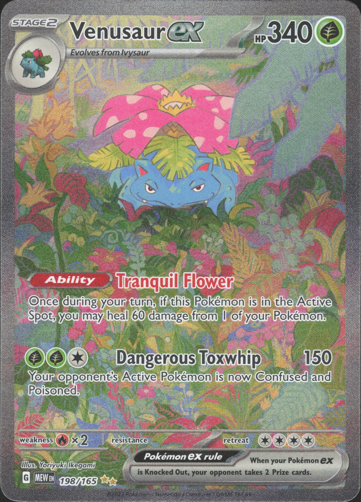 Venusaur ex Holo Special Illustration Rare SV: Scarlet & Violet 151 198/165 NM