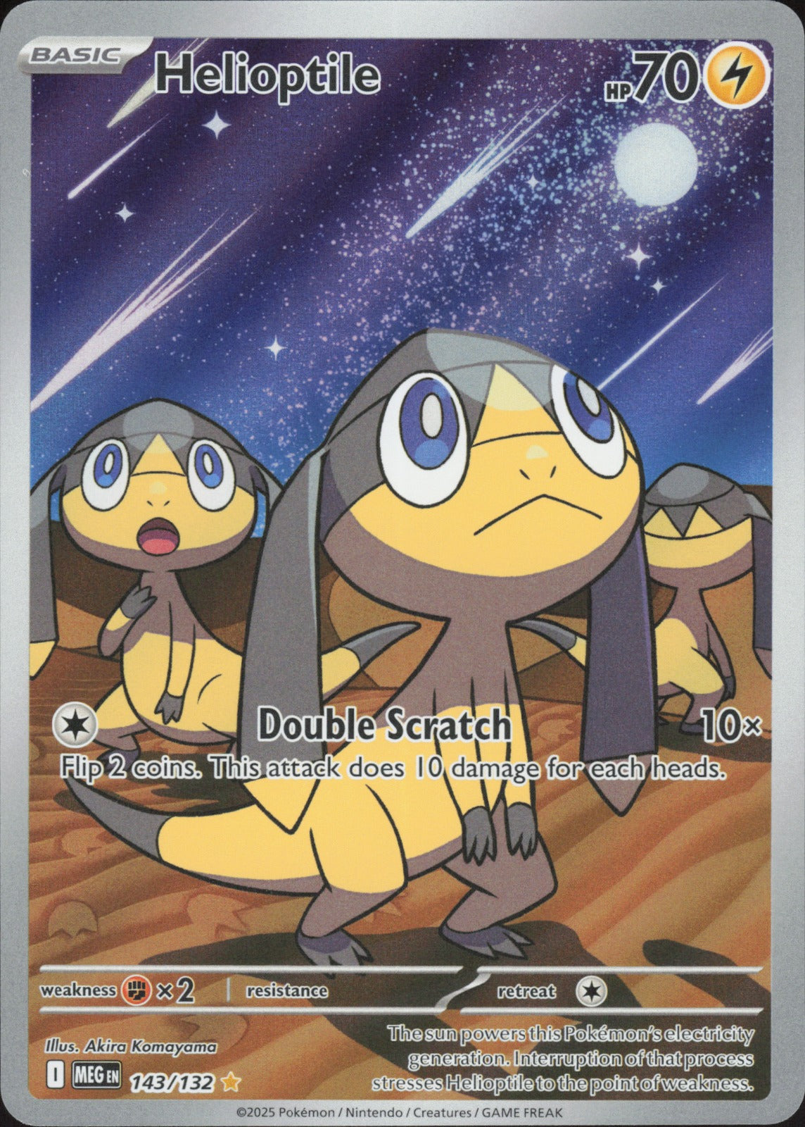 Helioptile Holo Illustration Rare ME01: Mega Evolution 143/132 NM