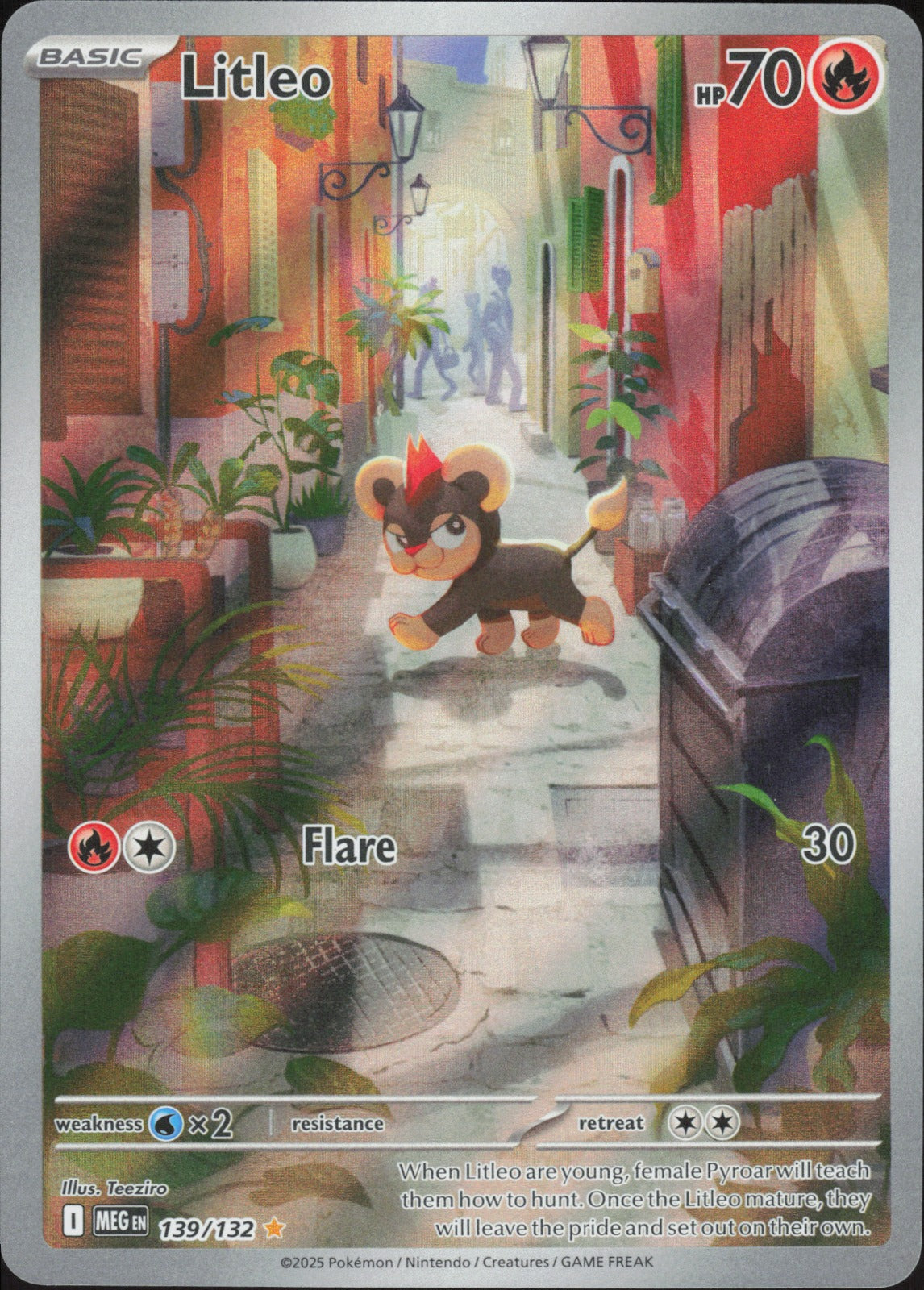 Litleo Holo Illustration Rare ME01: Mega Evolution 139/132 NM