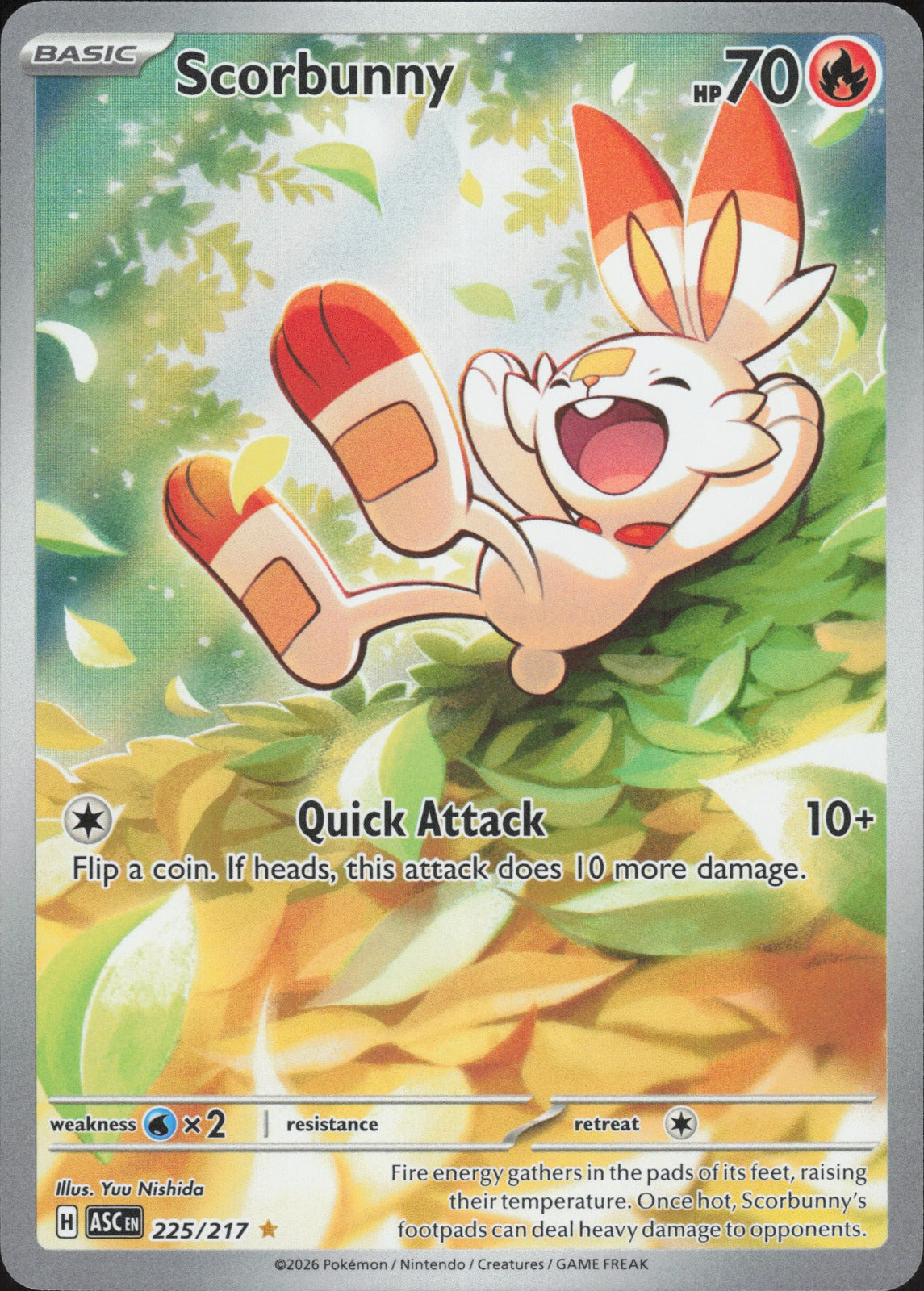 Scorbunny Holo Illustration Rare ME: Ascended Heroes 225/217 NM